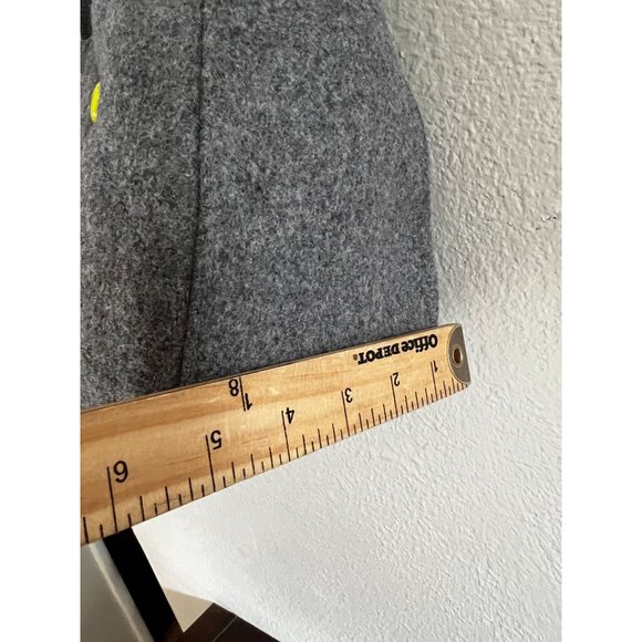 Kate Spade New York Gray Felt Tote Bag With Colorful Buttons & Leather Handles - Picture 7 of 14